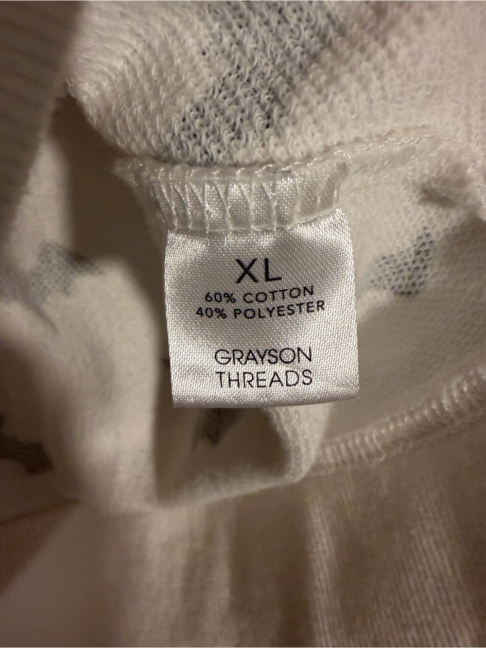 Grayson Threads Bat Print Sweatshirt XL White Black - Picture 3 of 7